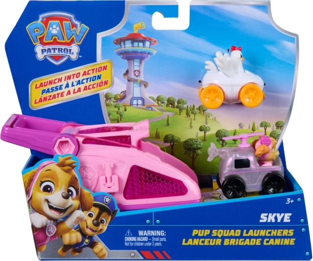 Patrolne šape Skye lansirni uređaj – set s mini autićima