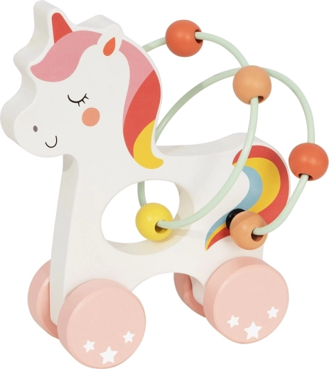 Unicorn on wheels with a bead maze