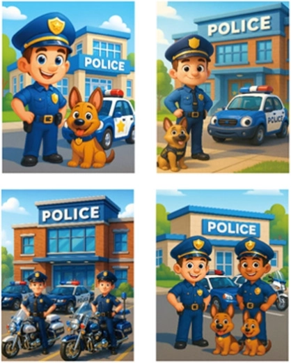 Poklon vrećica M s policijskim motivom