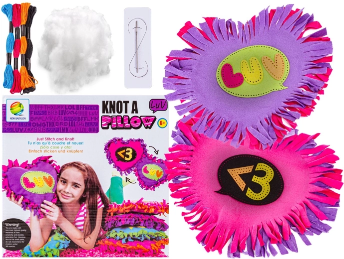 Creative sewing kit for a plush heart-shaped pillow DIY - 1 piece