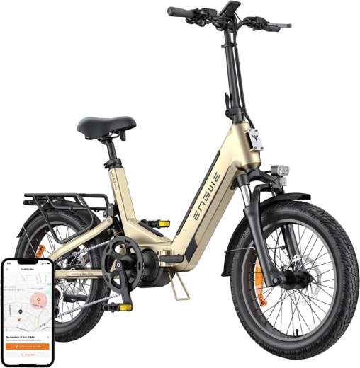 Engwe L20 3.0 Pro sklopivi gradski električni bicikl 20" zlatni