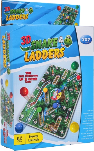 Mini društvena igra Zmije i ljestve 3D