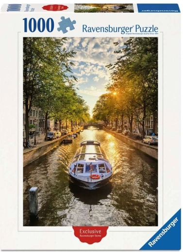 Puzzle Ravensburger krstarenje amsterdamskim kanalima 1000 dijelova