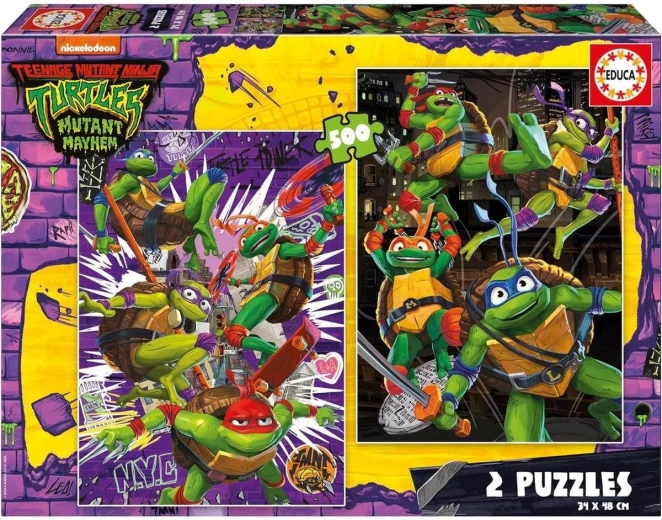 Puzzle Ninja kornjače 2×500 dijelova