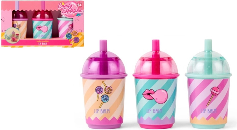 Create It! Candy balzam za usne u čašici – set 3 kom