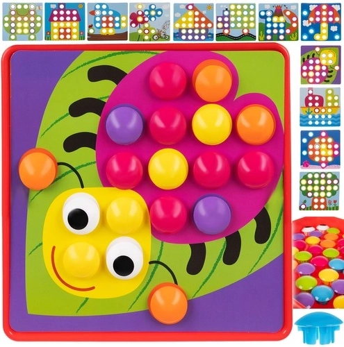 Edukativna mozaika za djecu s obojenim čepiћima