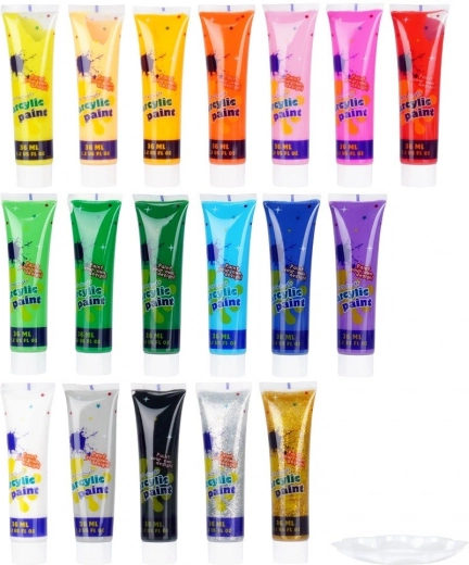 18 zasićenih akrilnih nijansi uključujući efektne