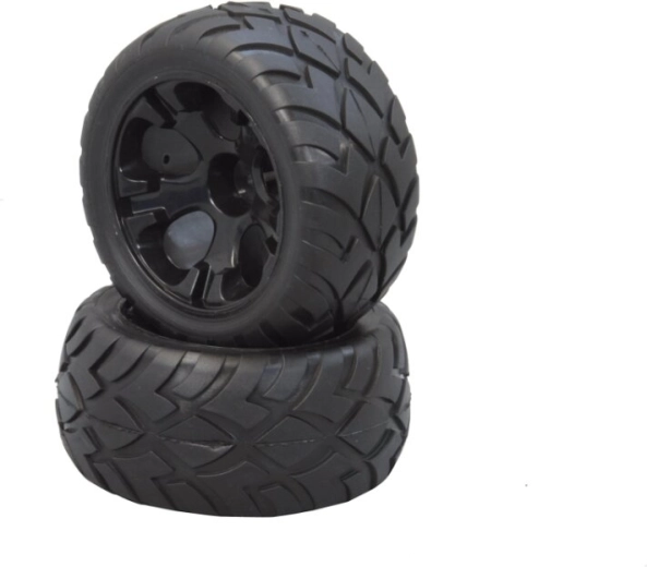 Black wheel with tire for 1:10 Cocoon, Splinter and Lextron models - 1 piece