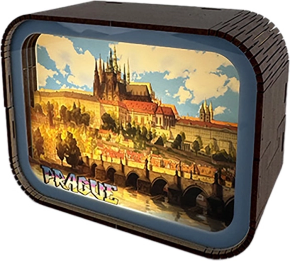 2Kids Toys drvena sklopiva LED lampica Prag – Karlov most i Hradčani