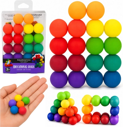 Magnetne šarene kuglice Montessori – logička i antistres igra