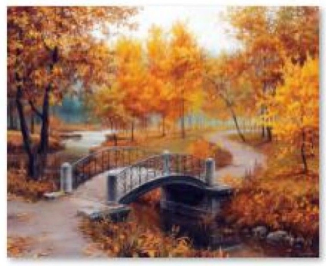 Diamond embroidery (diamond painting) Autumn Park 40 × 30 cm - 1 piece
