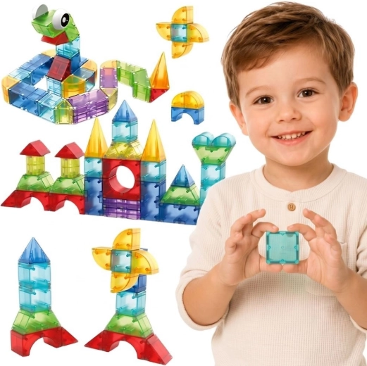 Woopie magnetske građevinske kocke 3D edukativni set od 63 dijela