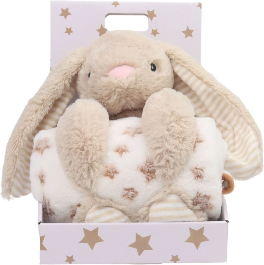 Carlo baby flis dekica s plišanim zečićem Bunny beige - 1 komad