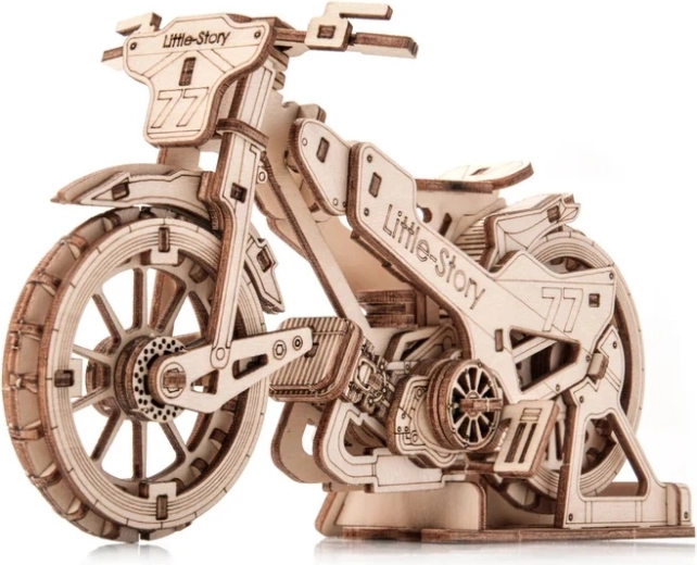 Little Story drvena 3D slagalica motocikl Speedway Bike