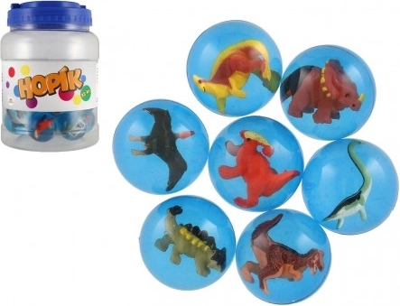 skakajuća loptica s dinosaurom 4 cm – mix vrsta