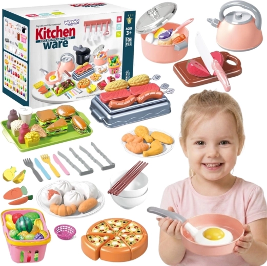 Woopie kids’ kitchen cooking set 108 pieces