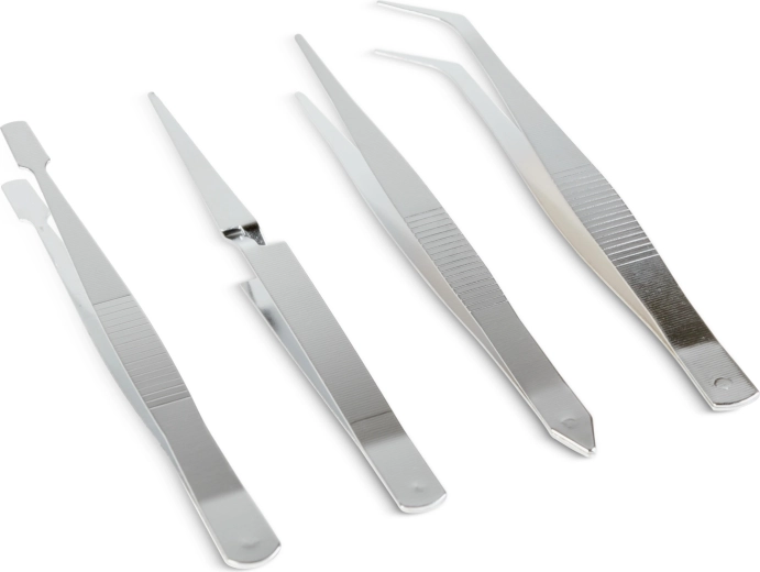Four tweezers for detailed work