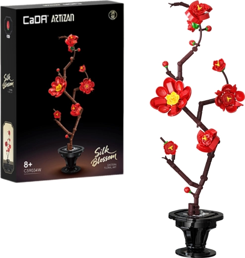 CaDA Silk Blossom Building Set – floral decoration made of bricks