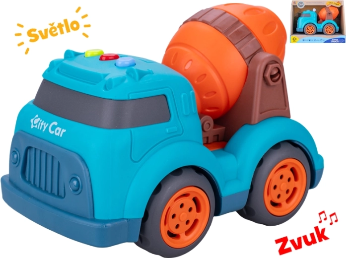 Construction Cement Mixer – Plastic Toy 17 cm with Lights and Sounds