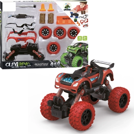 Konstrukcijski set auto 4WD 1:32 s pull-back pogonom, 15 dijelova