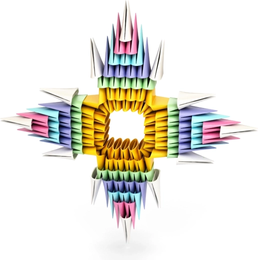 Pastelne boje i 3D origami modeli