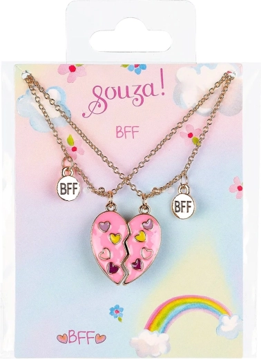 Souza! Poklon set BFF Heart ogrlice sa srcem - 2 kom.