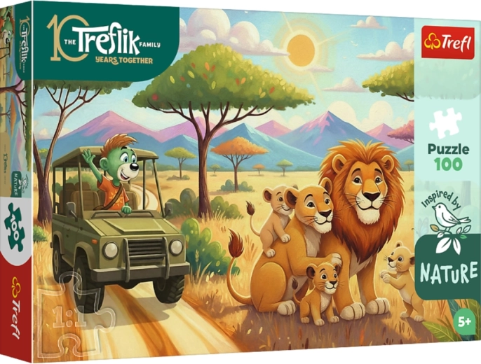 Puzzle od 100 dijelova – lavovi – OBITELJ TREFLIKÓW – Trefl
