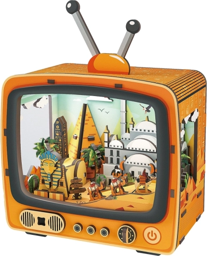 2Kids Toys 3D drvena slagalica retro TV s egipatskom scenom