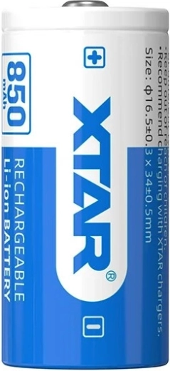 Xtar Li-ion akumulator 16340 / R-CR123 3,7 V 850 mAh sa zaštitom - 1 komad