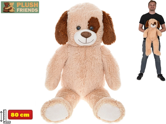 Plišani pas Plush Friends 80 cm svijetlosmeđi