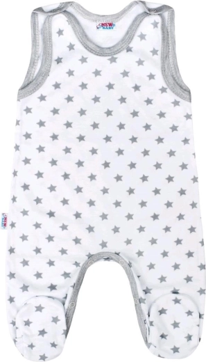 New Baby Classic II dječje treger-hlačice sive sa zvjezdicama