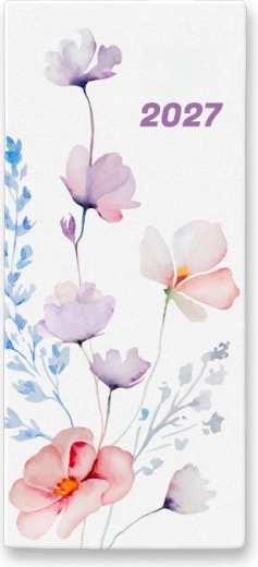 Mjesečni planer Flowers 2027 u PVC omotu