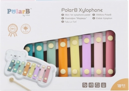 Drveni ksilofon PolarB – polarni medvjed za djecu
