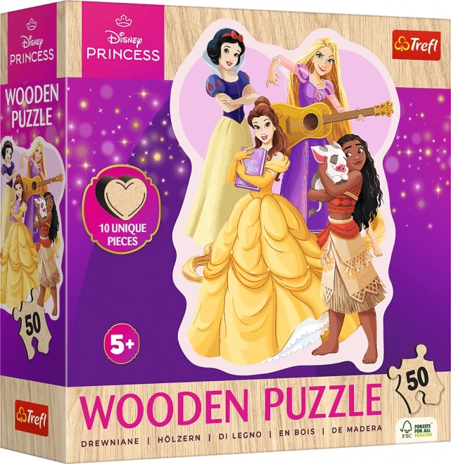 Drvene puzzle 50 dijelova Disney Princeze