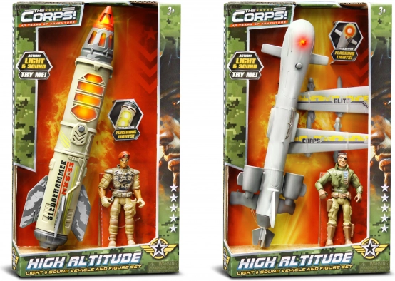 The Corps! vojni set za igru s raketom ili dronom, svjetlosni i zvučni efekti