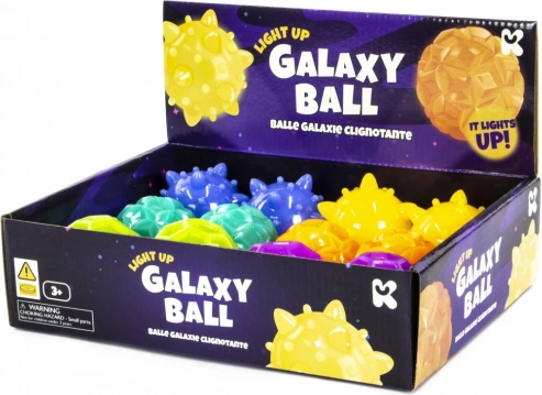 Svjetleća skakajuća loptica Galaxy s LED efektom 6 cm
