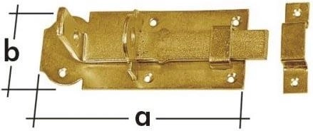 Ravna zaključna zasunica 140 × 55 × 5 mm, žuto pocinčana