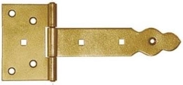 Ukrasna viseća šarka za kapiju 150 × 90 × 35 mm, žuto pocinčani čelik