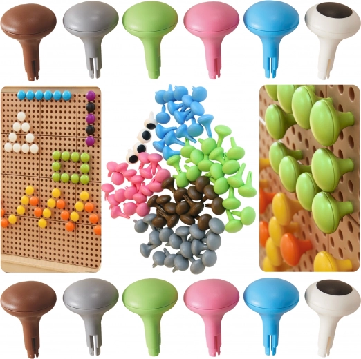 Masterkidz šarene Jumbo čepiće za STEM ploče 64 kom - 6 boja