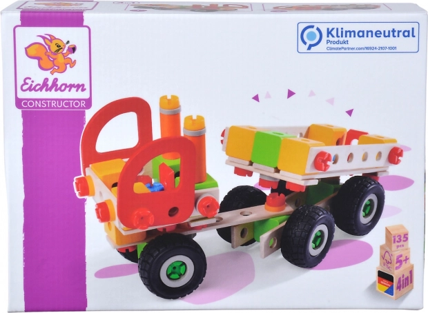 Eichhorn Constructor drvena konstrukcijska set 4u1 – teretna vozila