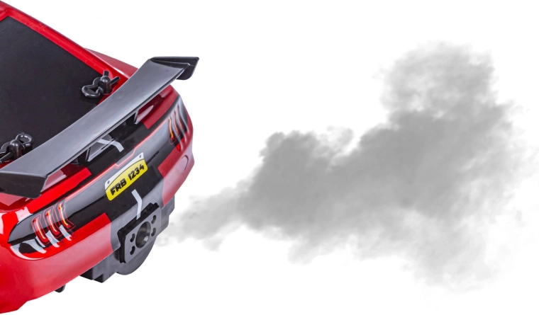Steam effect like “smoke” from the tires