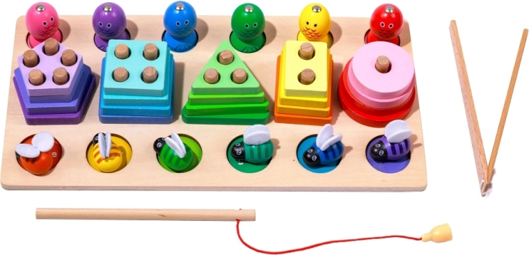 2Kids Toys multifunkcionalna drvena umetaljka i ribolov