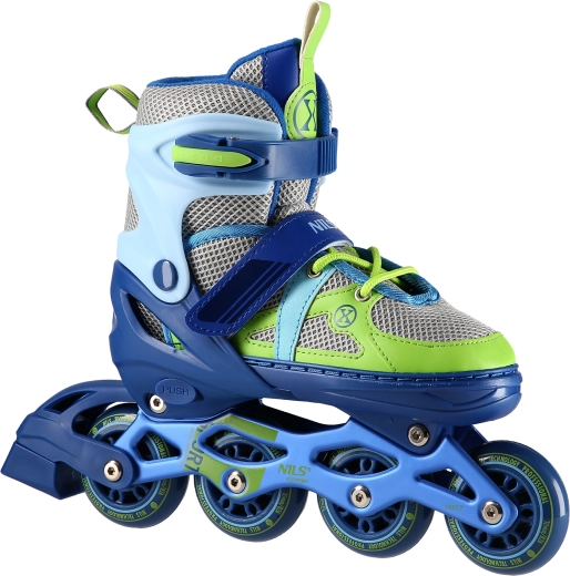 NILS Extreme blue-green adjustable inline skates – M (35-38)