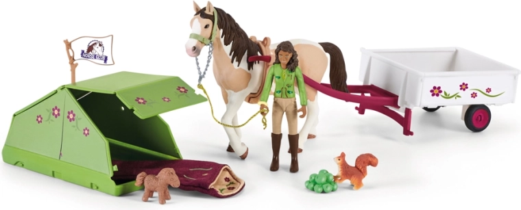 Schleich Horse Club Sarah s kobilom Pinto za kampiranje