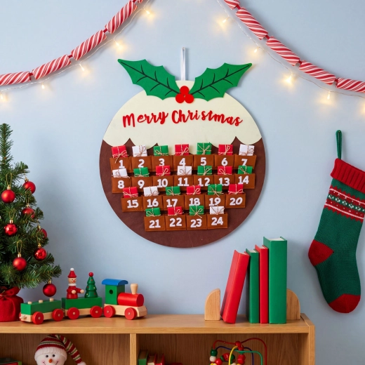 Felt Hanging Christmas Bauble Advent Calendar