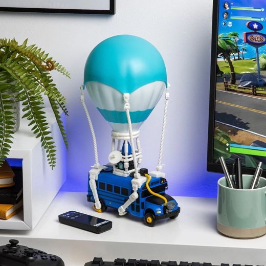 Fortnite svjetlo Battle bus s RGB pozadinskim osvjetljenjem i držačem za slušalice