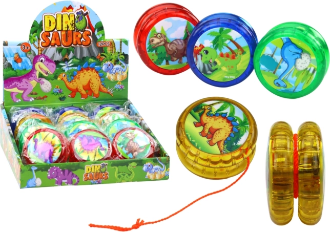Svjetleće jo-jo s motivom dinosaura – 4 boje