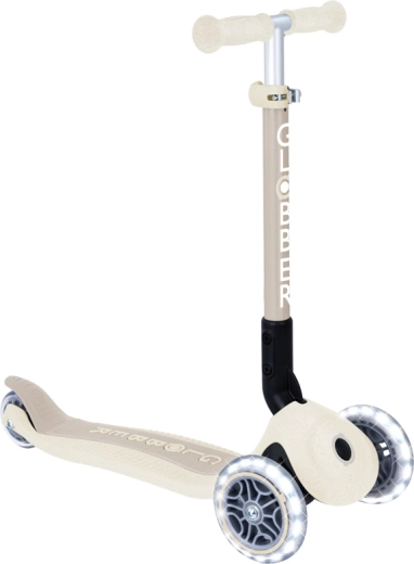 Globber Junior sklopivi tricikl-romobil s LED kotačićima Ecologic Coconut