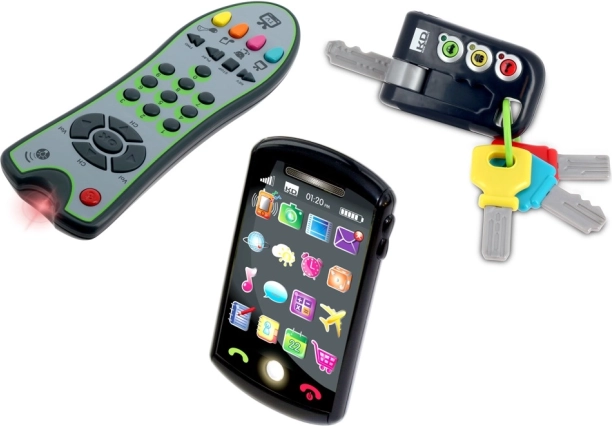 Trio set Tech Too – ključevi, TV daljinski i dječji pametni telefon