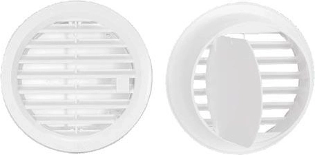 Zatvoriva ventilacijska rešetka ASA, promjer 110 mm, bijela